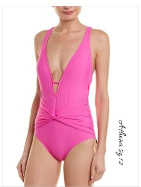 NWT Athena Twist Front One Piece Swimsuit sz 12